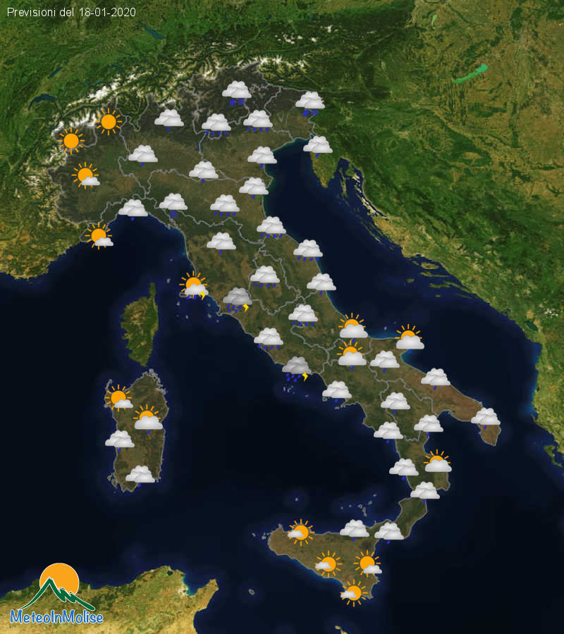 Previsioni Meteo Italia 17-01-2020