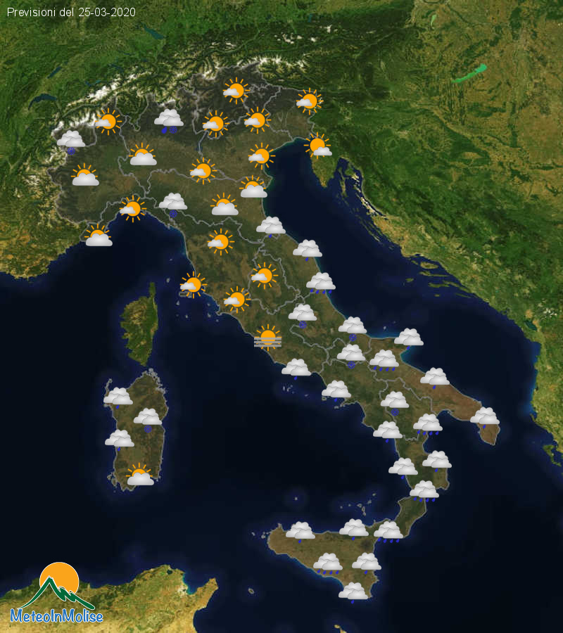 Previsioni Meteo Italia 24-03-2020
