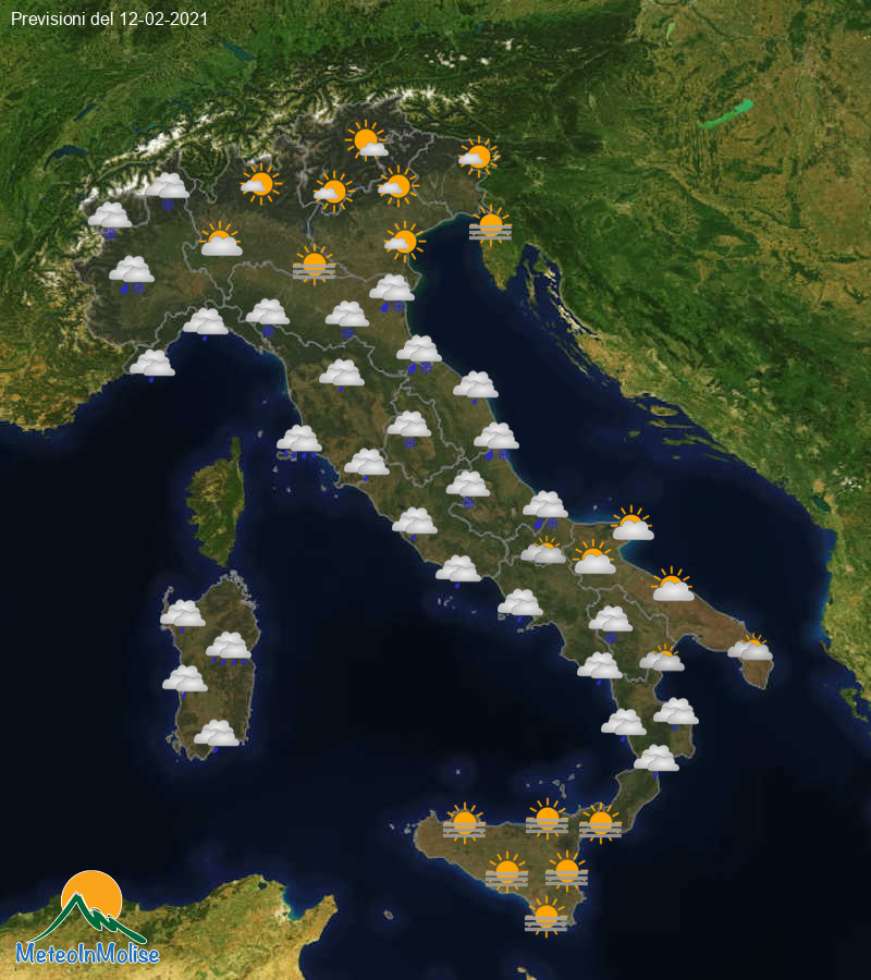 Previsioni Meteo Italia 12/02/2021